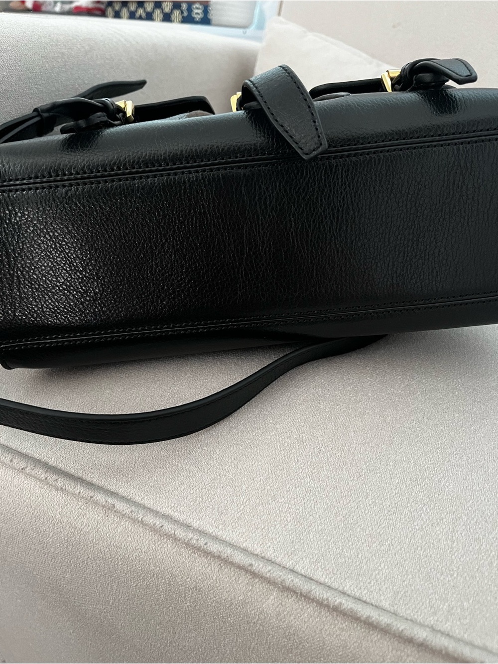 Mulberry New Small Roxanne Classic Black Sleek Leather Satchel Handbag - Picture 7 of 8
